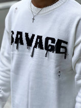 ダメージフリンジセーター