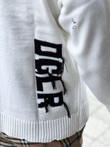 ダメージフリンジセーター