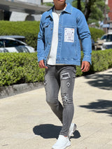 ワッペンリブクルーニット