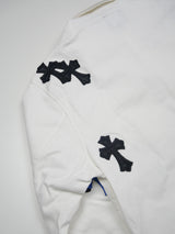 クロスレザーパッチシャツ