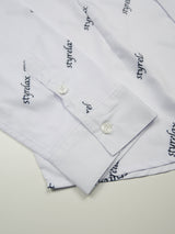 総柄英字シャツ