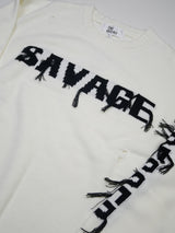 ダメージフリンジセーター