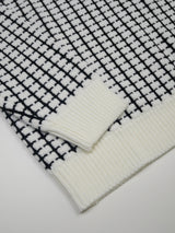 waffle patch crew sweater