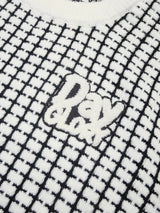 waffle patch crew sweater