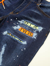 ロープネオンロゴデニムパンツ