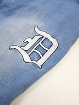 ワッペンストレートデニムパンツ