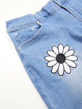 ワッペンストレートデニムパンツ