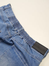 ワッペンストレートデニムパンツ