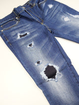 MIDブルーダメージデニム