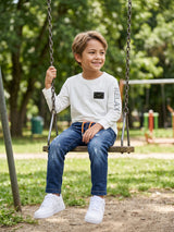 KIDS プレートスリーブ刺繍L/TEE