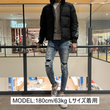 ニットリブ中綿ジャケット