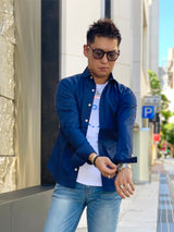 ストレッチブロードシャツ