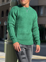 モヘアクルーニット