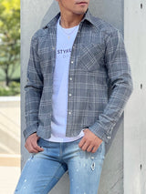 グレンチェックシャツ