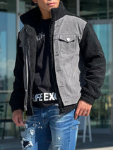 デニム切替ボアブルゾン