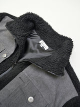 デニム切替ボアブルゾン