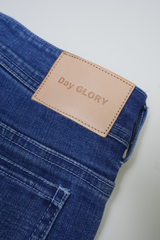 クロスパッチデニムパンツ