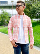 ガーゼチェックシャツ