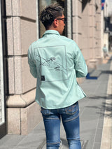 ローズプリントシャツ