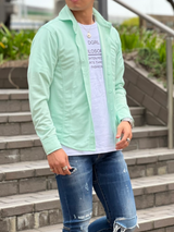 縮緬ストレッチシャツ