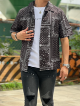 バンダナ柄半袖シャツ