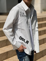 アートストライプシャツ