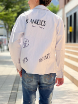 アートストライプシャツ