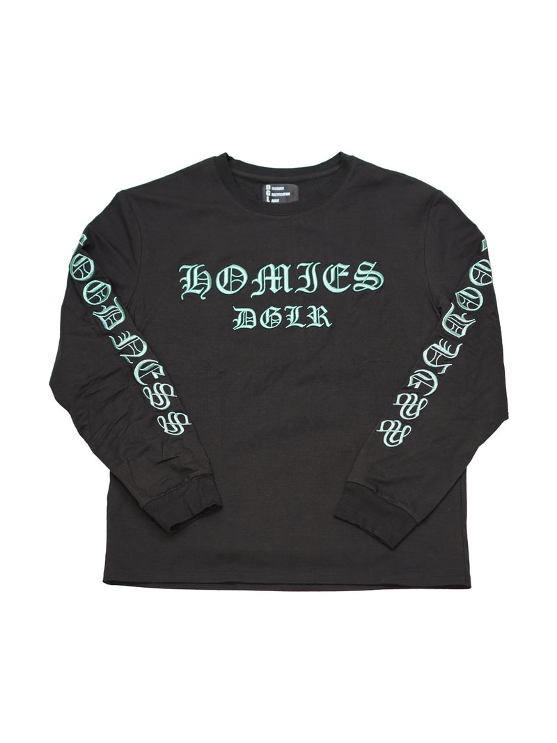 メタリック刺繍ロンT