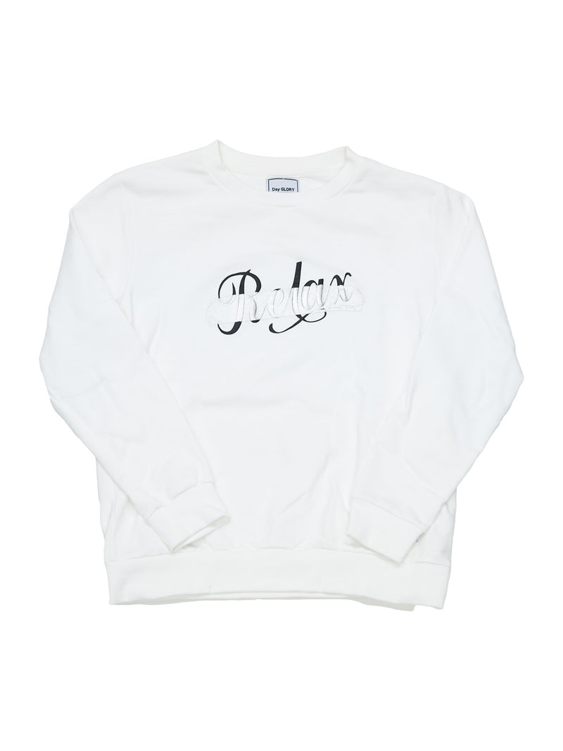 Relax箔プリントトレーナー