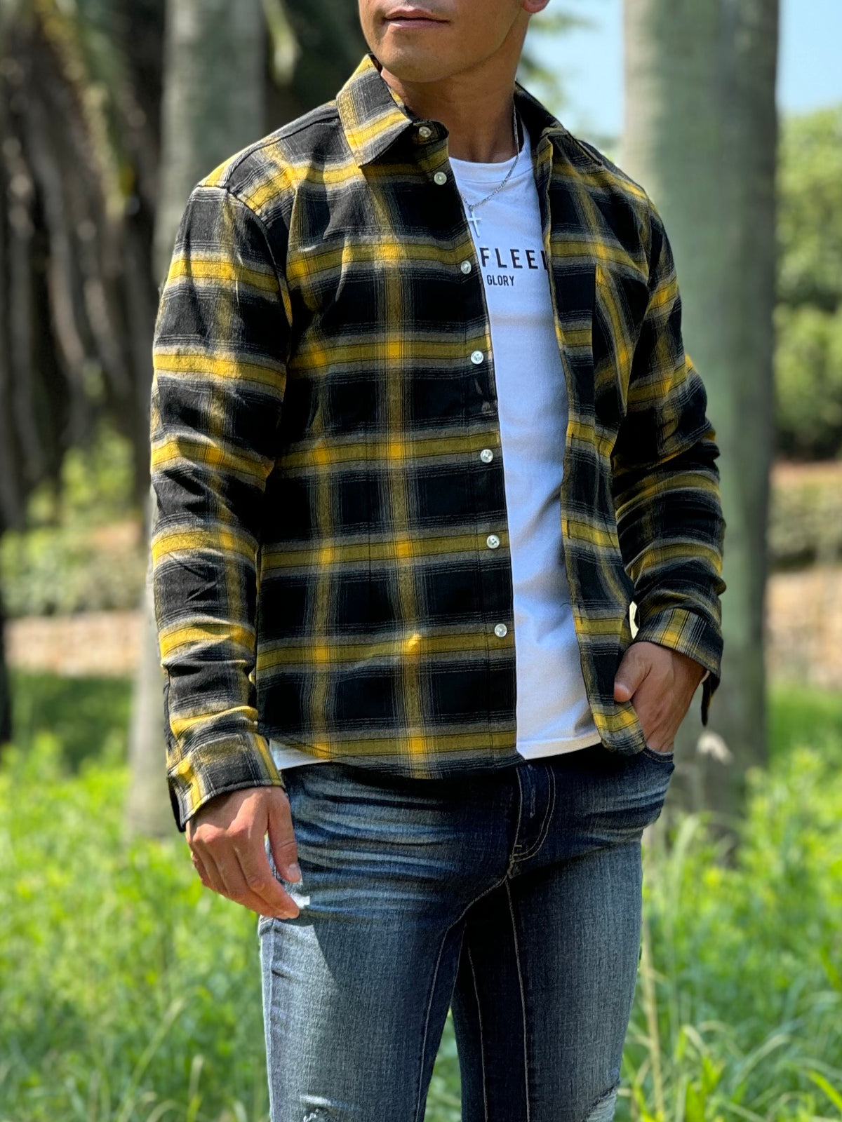 オンブレチェックシャツ – DayGLORY