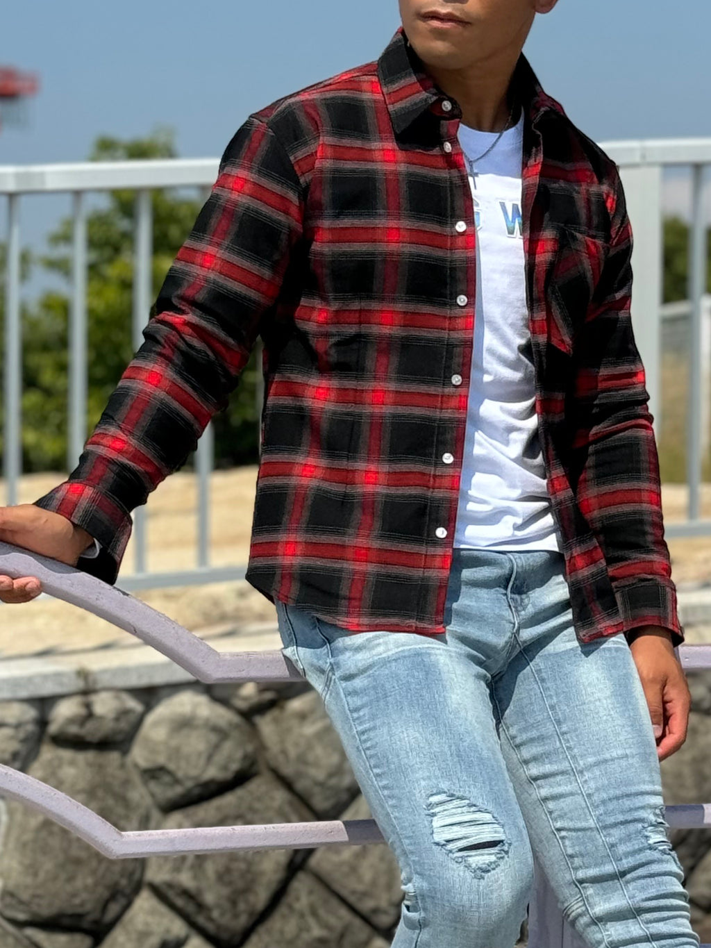 オンブレチェックシャツ【SALE】 – DayGLORY