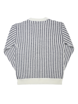 waffle patch crew sweater