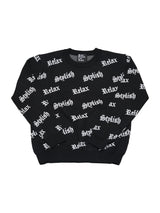 英字総柄ニット