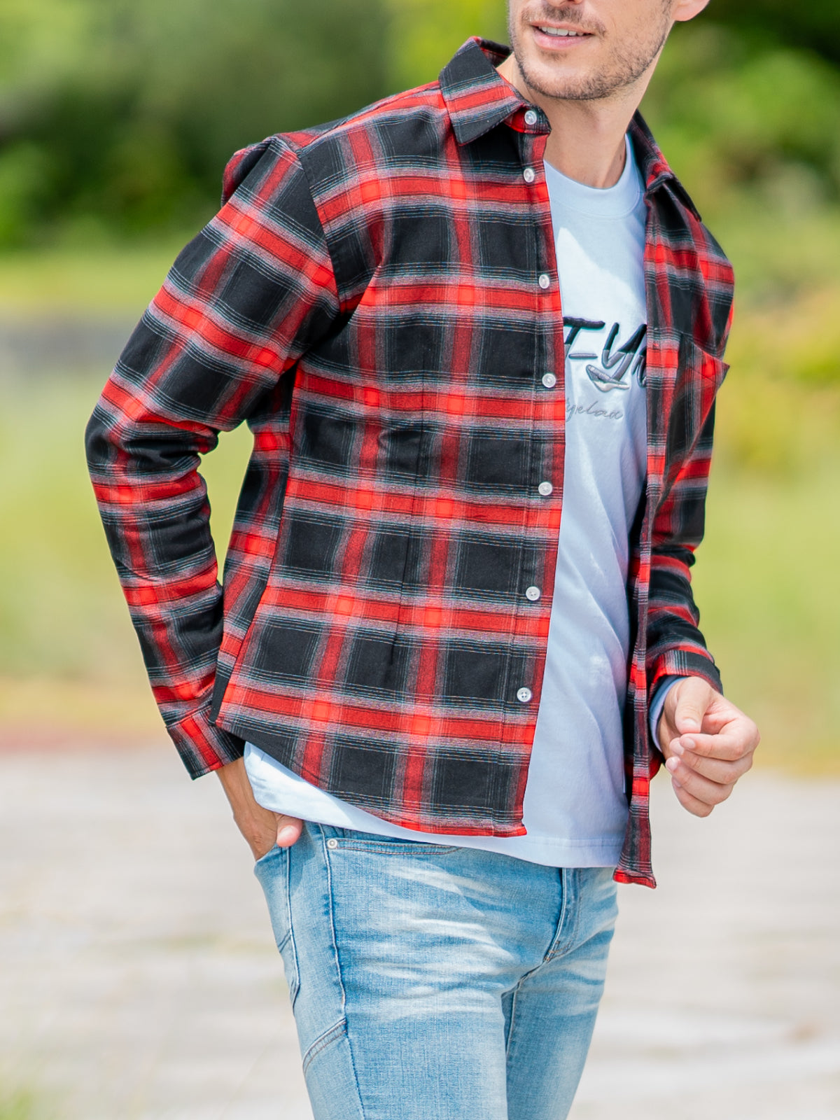オンブレチェックシャツ【SALE】 – DayGLORY