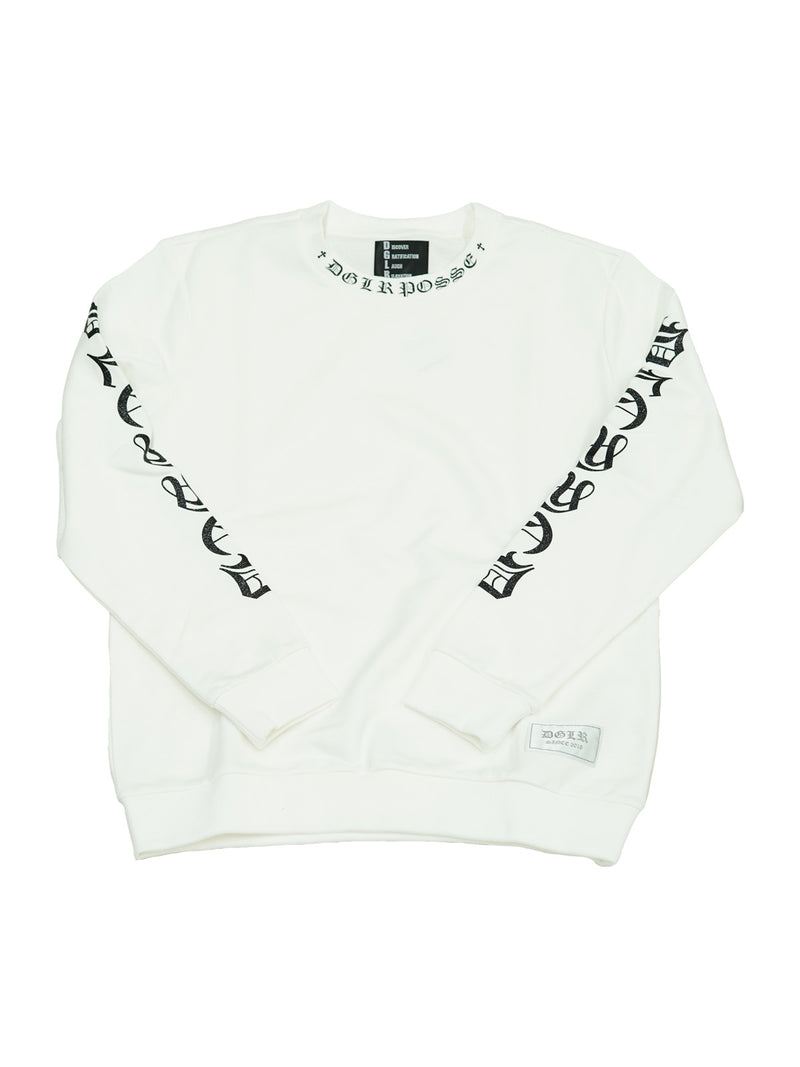 O*)様 d.i.a. ロングトレーナー 白 ゴールド 十字架 ジャケット 長袖 クロスネックラメトレーナー – DayGLORY