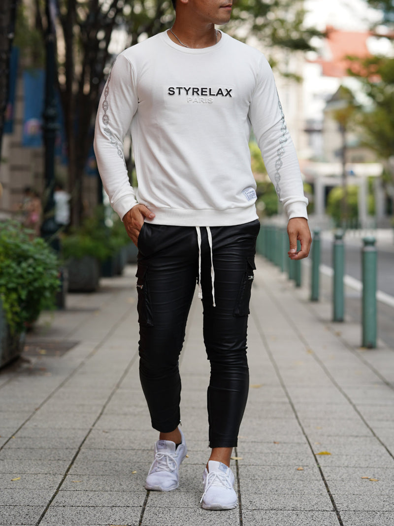 チェーンスリーブトレーナー