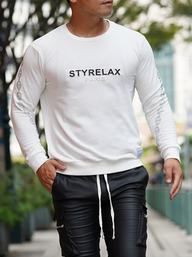 チェーンスリーブトレーナー