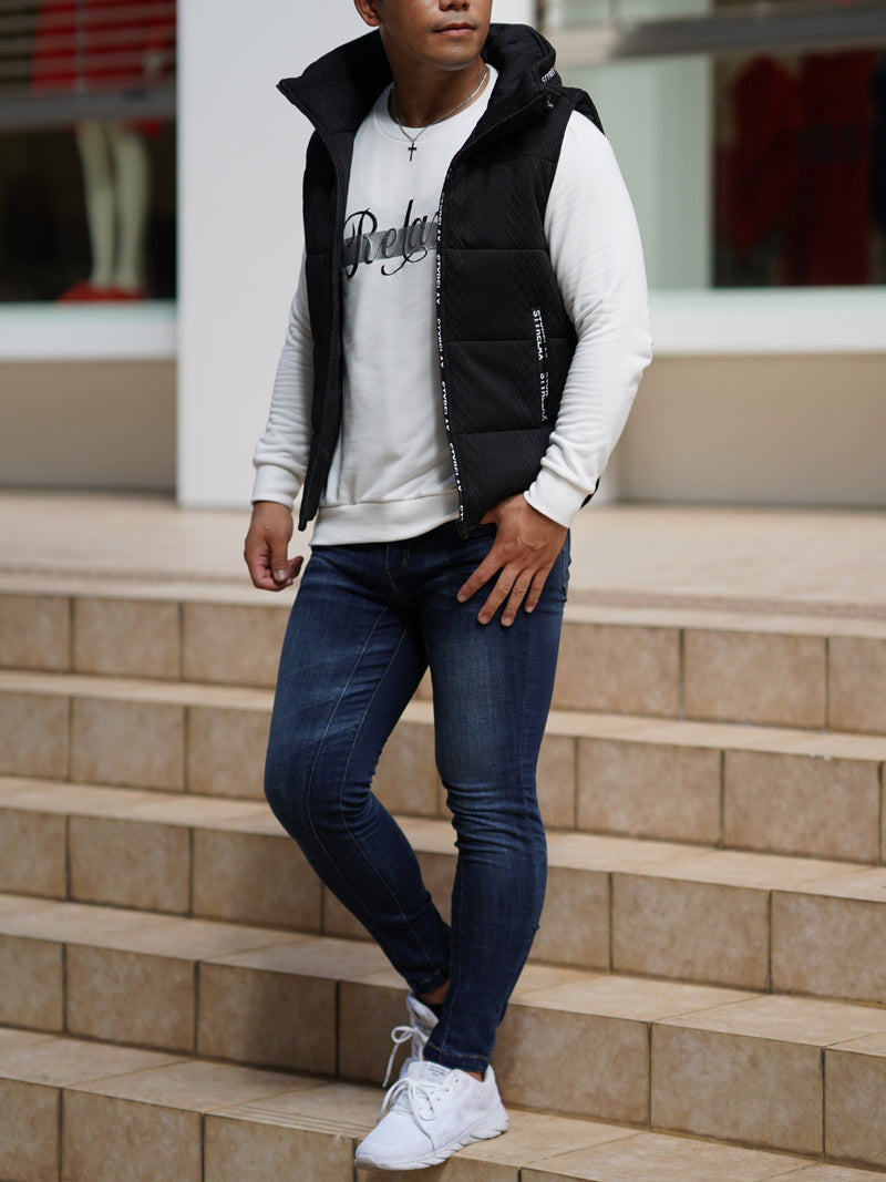 Relax箔プリントトレーナー