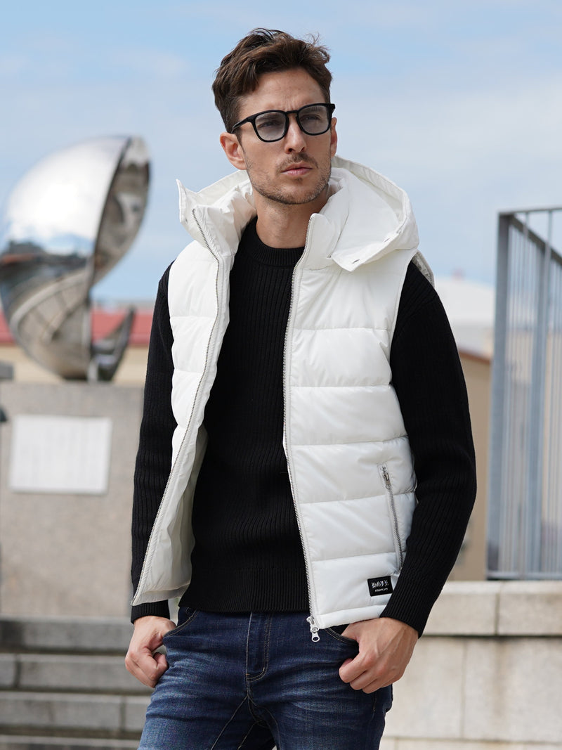 光沢ナイロン中綿ベスト