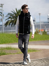 光沢ナイロン中綿ベスト