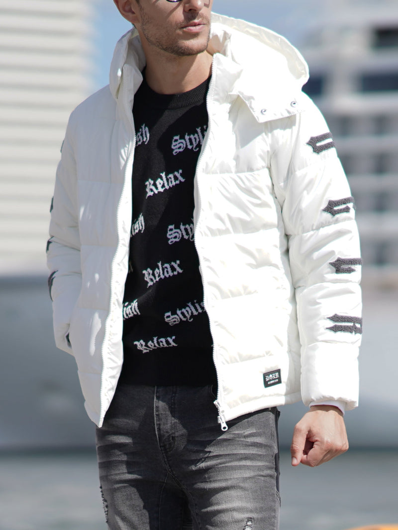 アームロゴ中綿ブルゾン