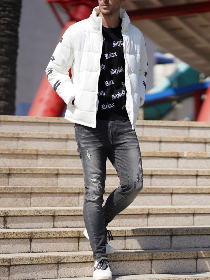 アームロゴ中綿ブルゾン