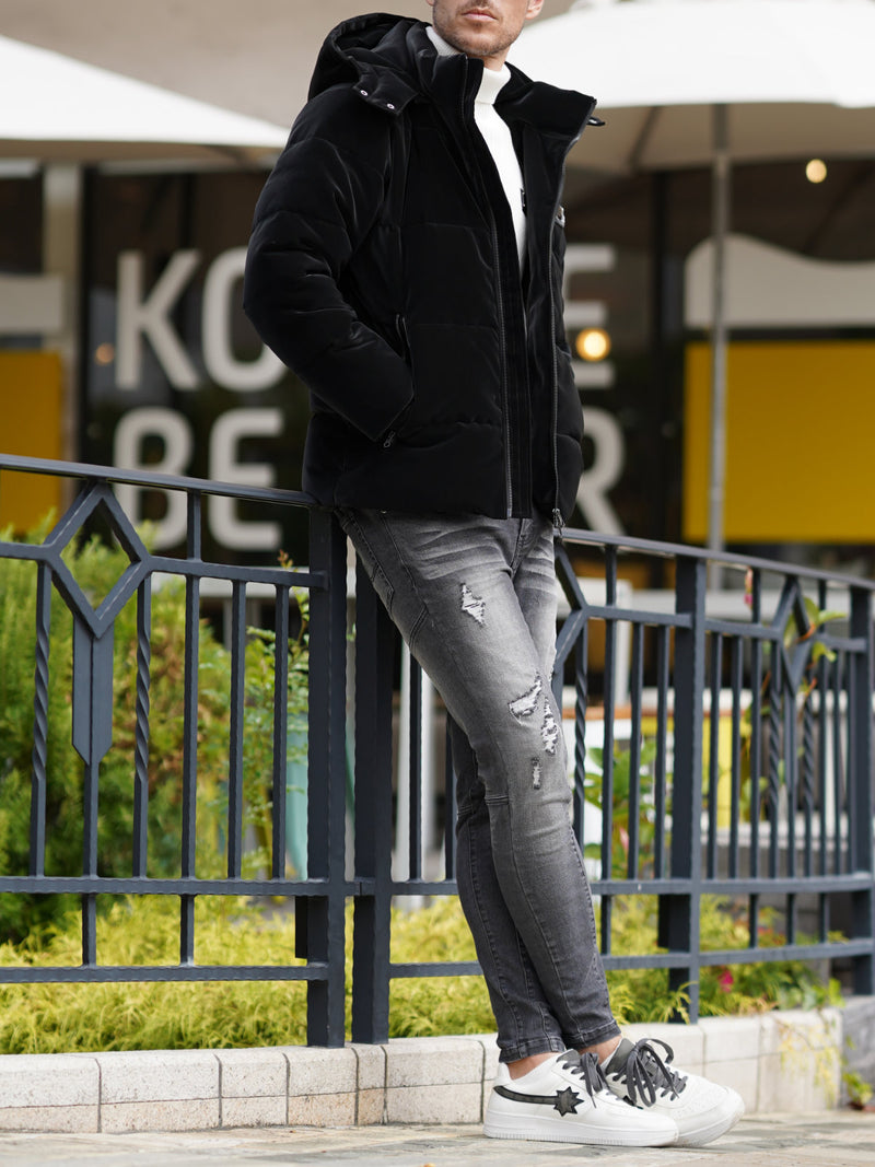 ベルベットPU ブルゾン