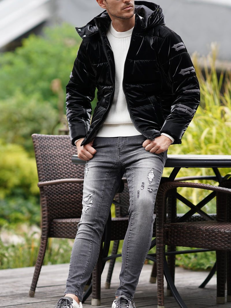 アームロゴ中綿ブルゾン