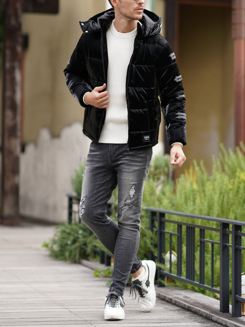 アームロゴ中綿ブルゾン