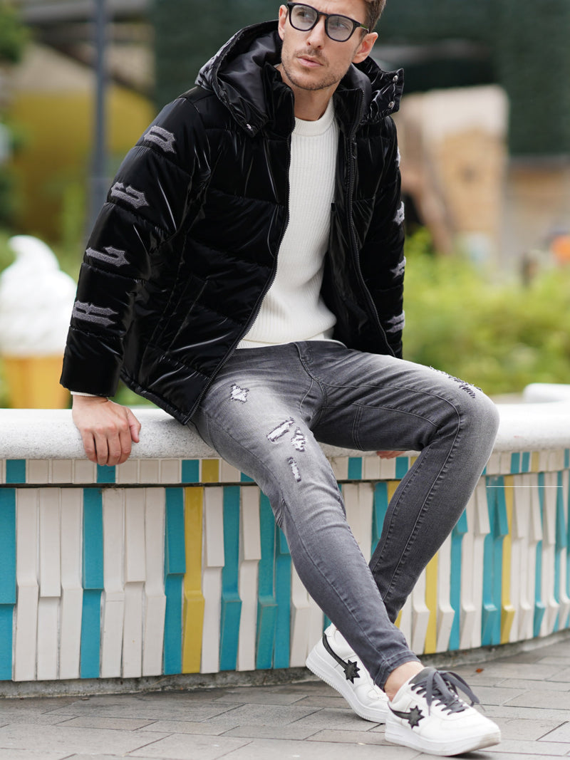 アームロゴ中綿ブルゾン