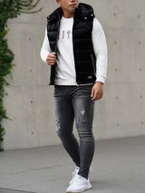 光沢ナイロン中綿ベスト