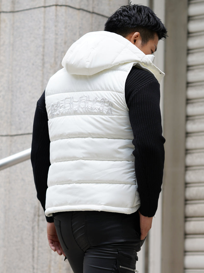 光沢ナイロン中綿ベスト