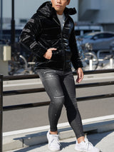 アームロゴ中綿ブルゾン