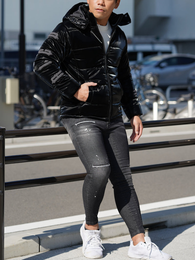 アームロゴ中綿ブルゾン